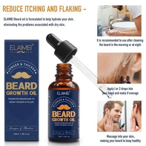 Pure essential oil premium beard growth oil for black African men