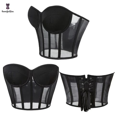 Summer transparent sexy lingerie padded bra. Available in small size medium and large.