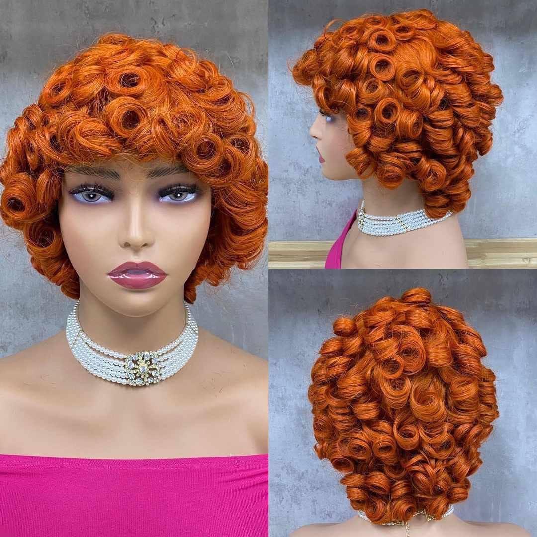 100 human hair orange bounce